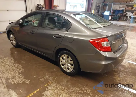 2012 Honda Civic Lx from USA, damaged, VIN 2HGFB2F53CH605599